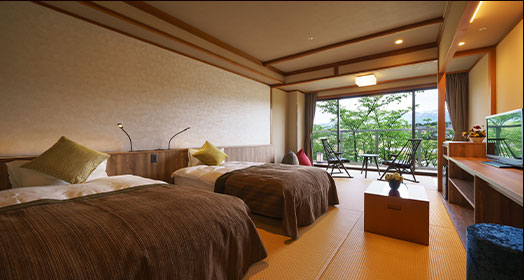 现代日式床铺客房
